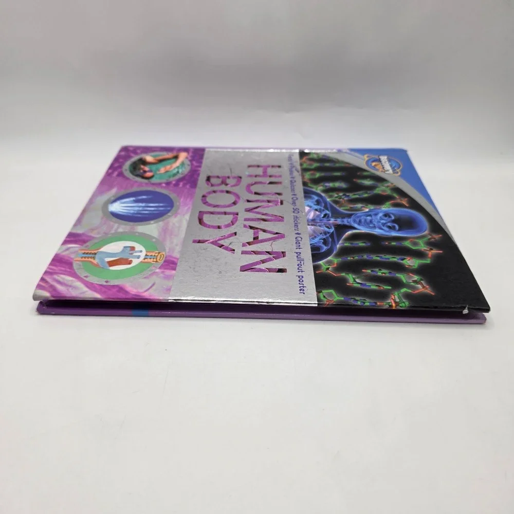 Discovery Kids Human Body Book Science Anatomy Stickers Poster Spiral Parragon